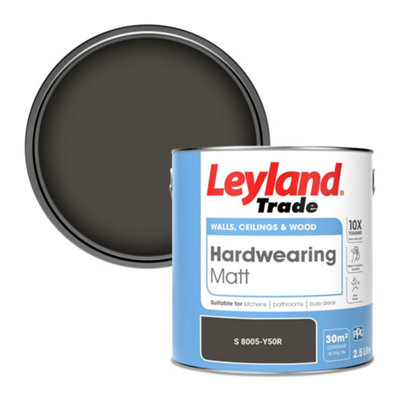 Leyland Trade Hardwearing Matt Emulsion Paint (S 8005-Y50R) 2.5L from B&Q
