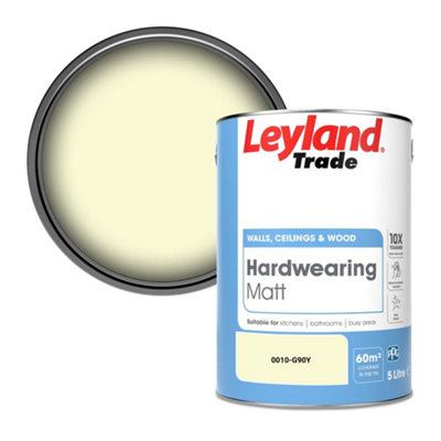 Leyland Trade Hardwearing Matt Emulsion Paint (0010-G90Y) 5L from B&Q