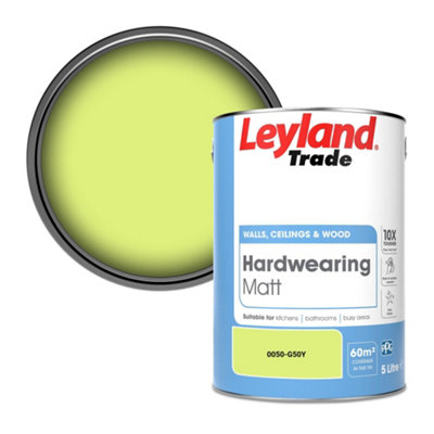 Leyland Trade Hardwearing Matt Emulsion Paint (0050-G50Y) 5L from B&Q