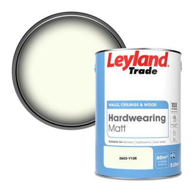 Leyland Trade Hardwearing Matt Emulsion Paint (0603-Y10R) 5L from B&Q