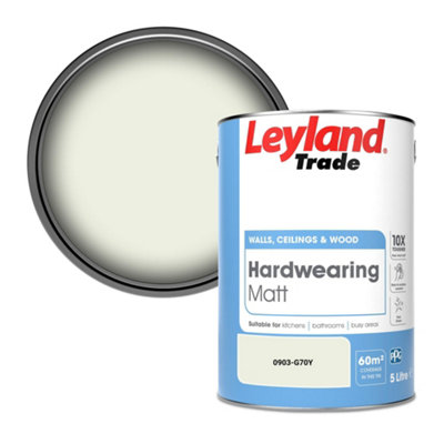 Leyland Trade Hardwearing Matt Emulsion Paint (0903-G70Y) 5L from B&Q