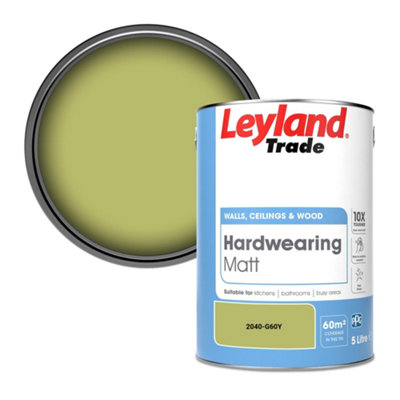 Leyland Trade Hardwearing Matt Emulsion Paint (2040-G60Y) 5L from B&Q