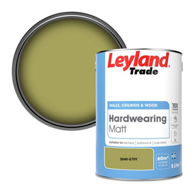 Leyland Trade Hardwearing Matt Emulsion Paint (3040-G70Y) 5L from B&Q