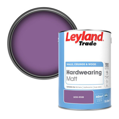 Leyland Trade Hardwearing Matt Emulsion Paint (3050-R50B) 5L from B&Q