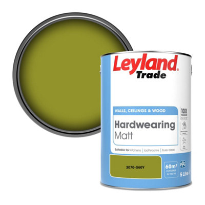 Leyland Trade Hardwearing Matt Emulsion Paint (3070-G60Y) 5L from B&Q