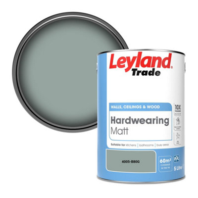 Leyland Trade Hardwearing Matt Emulsion Paint (4005-B80G) 5L from B&Q