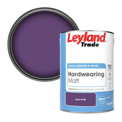 Leyland Trade Hardwearing Matt Emulsion Paint (4050-R50B) 5L from B&Q
