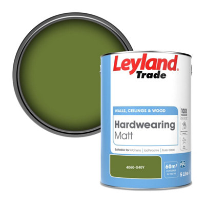 Leyland Trade Hardwearing Matt Emulsion Paint (4060-G40Y) 5L from B&Q