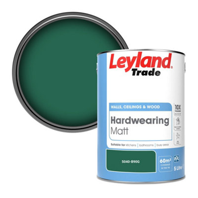 Leyland Trade Hardwearing Matt Emulsion Paint (5040-B90G) 5L from B&Q