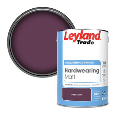 Leyland Trade Hardwearing Matt Emulsion Paint (5040-R30B) 5L from B&Q