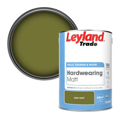 Leyland Trade Hardwearing Matt Emulsion Paint (5050-G60Y) 5L from B&Q