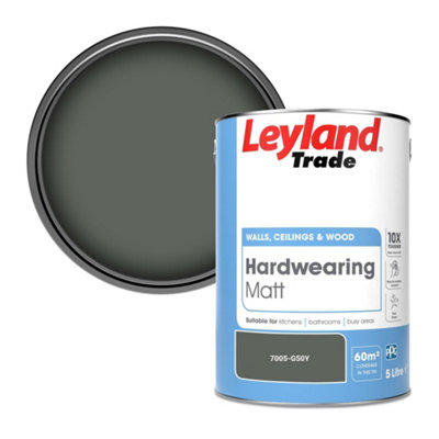 Leyland Trade Hardwearing Matt Emulsion Paint (7005-G50Y) 5L from B&Q