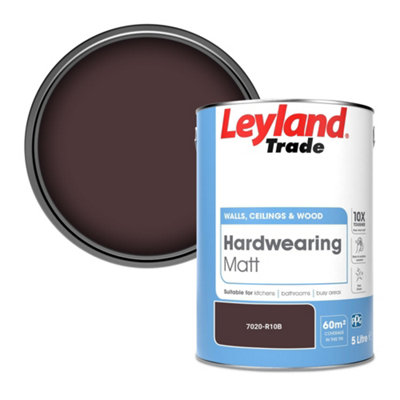 Leyland Trade Hardwearing Matt Emulsion Paint (7020-R10B) 5L from B&Q