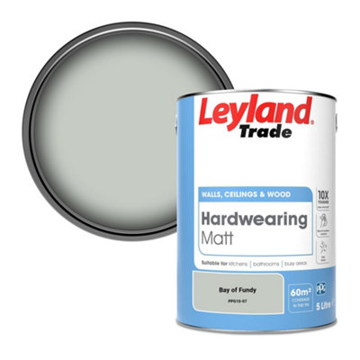 Leyland Trade Hardwearing Matt Emulsion Paint Bay Of Fundy (Ppg10-07) 5L from B&Q