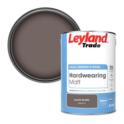 Leyland Trade Hardwearing Matt Emulsion Paint Granite Boulder (Ppg1015-6) 5L from B&Q