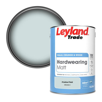 Leyland Trade Hardwearing Matt Emulsion Paint Pristine Petal (Ppg1034-3) 5L from B&Q