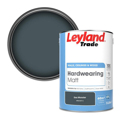 Leyland Trade Hardwearing Matt Emulsion Paint Sea Monster (Ppg1037-6) 5L from B&Q
