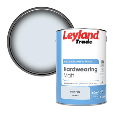 Leyland Trade Hardwearing Matt Emulsion Paint Frost Fairy (Ppg1042-1) 5L from B&Q