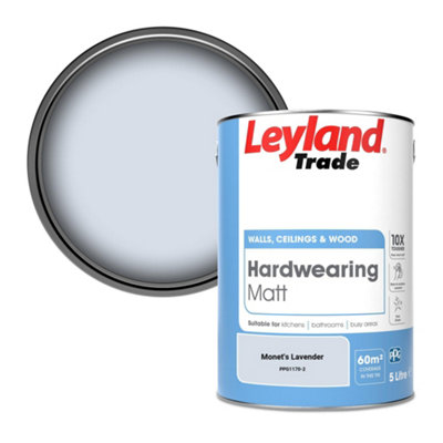 Leyland Trade Hardwearing Matt Emulsion Paint Monet's Lavender (Ppg1170-2) 5L from B&Q