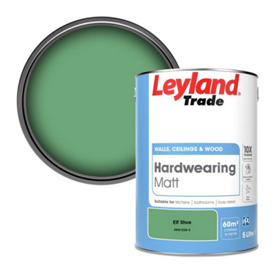 Leyland Trade Hardwearing Matt Emulsion Paint Elf Shoe (Ppg1226-5) 5L from B&Q