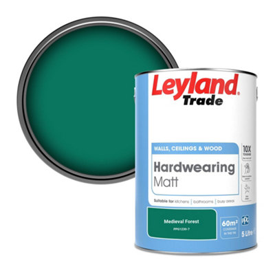 Leyland Trade Hardwearing Matt Emulsion Paint Medieval Forest (Ppg1230-7) 5L from B&Q