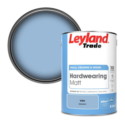 Leyland Trade Hardwearing Matt Emulsion Paint Valor (Ppg1244-3) 5L from B&Q