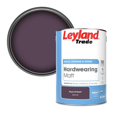 Leyland Trade Hardwearing Matt Emulsion Paint Plum Orchard (Ppg13-08) 5L from B&Q