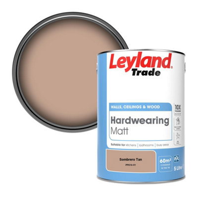 Leyland Trade Hardwearing Matt Emulsion Paint Sombrero Tan (Ppg16-01) 5L from B&Q