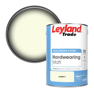 Leyland Trade Hardwearing Matt Emulsion Paint (S 0505-Y) 5L from B&Q