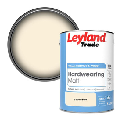 Leyland Trade Hardwearing Matt Emulsion Paint (S 0507-Y40R) 5L from B&Q