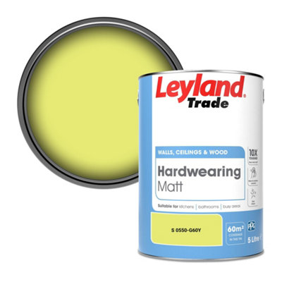 Leyland Trade Hardwearing Matt Emulsion Paint (S 0550-G60Y) 5L from B&Q