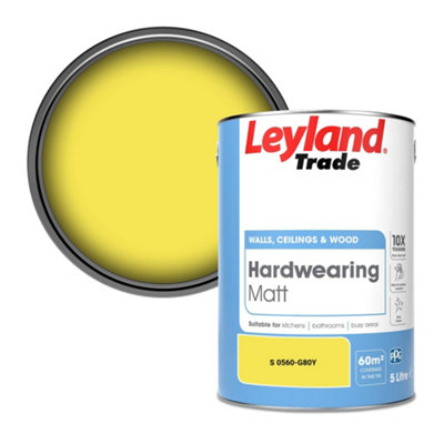Leyland Trade Hardwearing Matt Emulsion Paint (S 0560-G80Y) 5L from B&Q