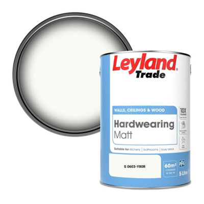 Leyland Trade Hardwearing Matt Emulsion Paint (S 0603-Y80R) 5L from B&Q