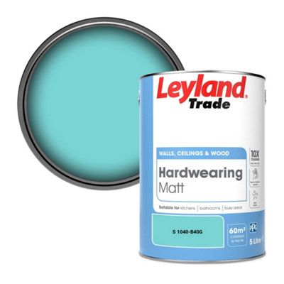 Leyland Trade Hardwearing Matt Emulsion Paint (S 1040-B40G) 5L from B&Q