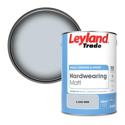 Leyland Trade Hardwearing Matt Emulsion Paint (S 2005-R80B) 5L from B&Q