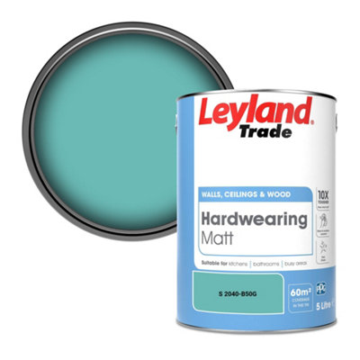 Leyland Trade Hardwearing Matt Emulsion Paint (S 2040-B50G) 5L from B&Q