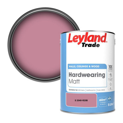 Leyland Trade Hardwearing Matt Emulsion Paint (S 2040-R20B) 5L from B&Q