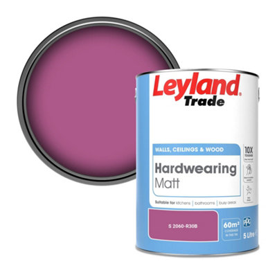 Leyland Trade Hardwearing Matt Emulsion Paint (S 2060-R30B) 5L from B&Q