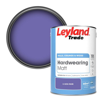 Leyland Trade Hardwearing Matt Emulsion Paint (S 3050-R60B) 5L from B&Q