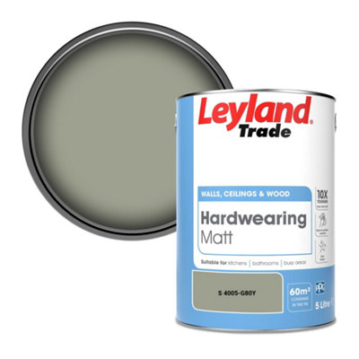 Leyland Trade Hardwearing Matt Emulsion Paint (S 4005-G80Y) 5L from B&Q
