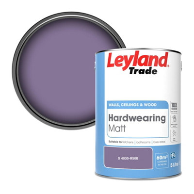 Leyland Trade Hardwearing Matt Emulsion Paint (S 4030-R50B) 5L from B&Q