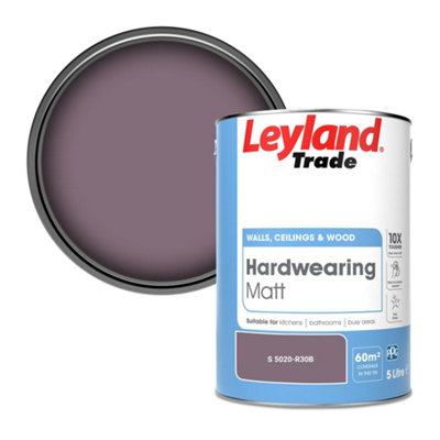 Leyland Trade Hardwearing Matt Emulsion Paint (S 5020-R30B) 5L from B&Q