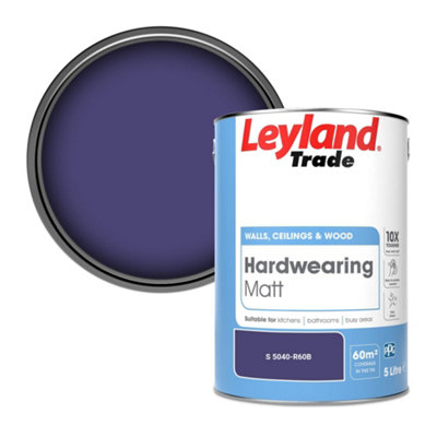 Leyland Trade Hardwearing Matt Emulsion Paint (S 5040-R60B) 5L from B&Q
