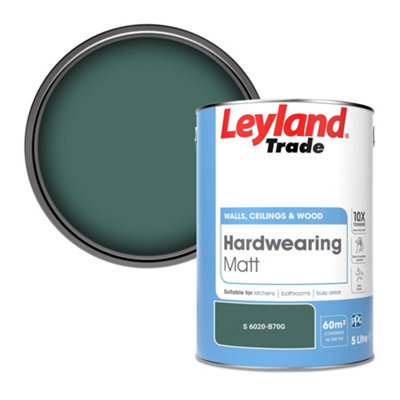 Leyland Trade Hardwearing Matt Emulsion Paint (S 6020-B70G) 5L from B&Q