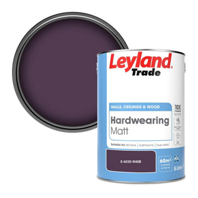 Leyland Trade Hardwearing Matt Emulsion Paint (S 6030-R40B) 5L from B&Q