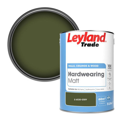 Leyland Trade Hardwearing Matt Emulsion Paint (S 6530-G50Y) 5L from B&Q