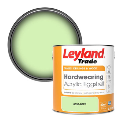 Leyland Trade Hardwearing Acrylic Eggshell Emulsion Paint (0030-G30Y) 2.5L from B&Q