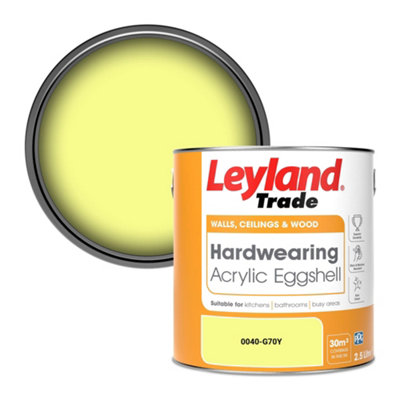 Leyland Trade Hardwearing Acrylic Eggshell Emulsion Paint (0040-G70Y) 2.5L from B&Q