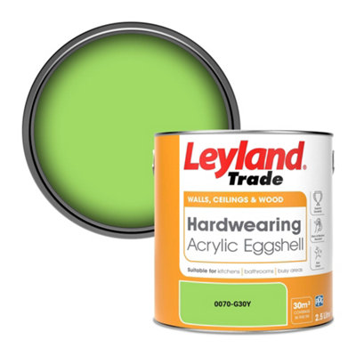 Leyland Trade Hardwearing Acrylic Eggshell Emulsion Paint (0070-G30Y) 2.5L from B&Q