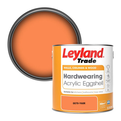 Leyland Trade Hardwearing Acrylic Eggshell Emulsion Paint (0070-Y60R) 2.5L from B&Q